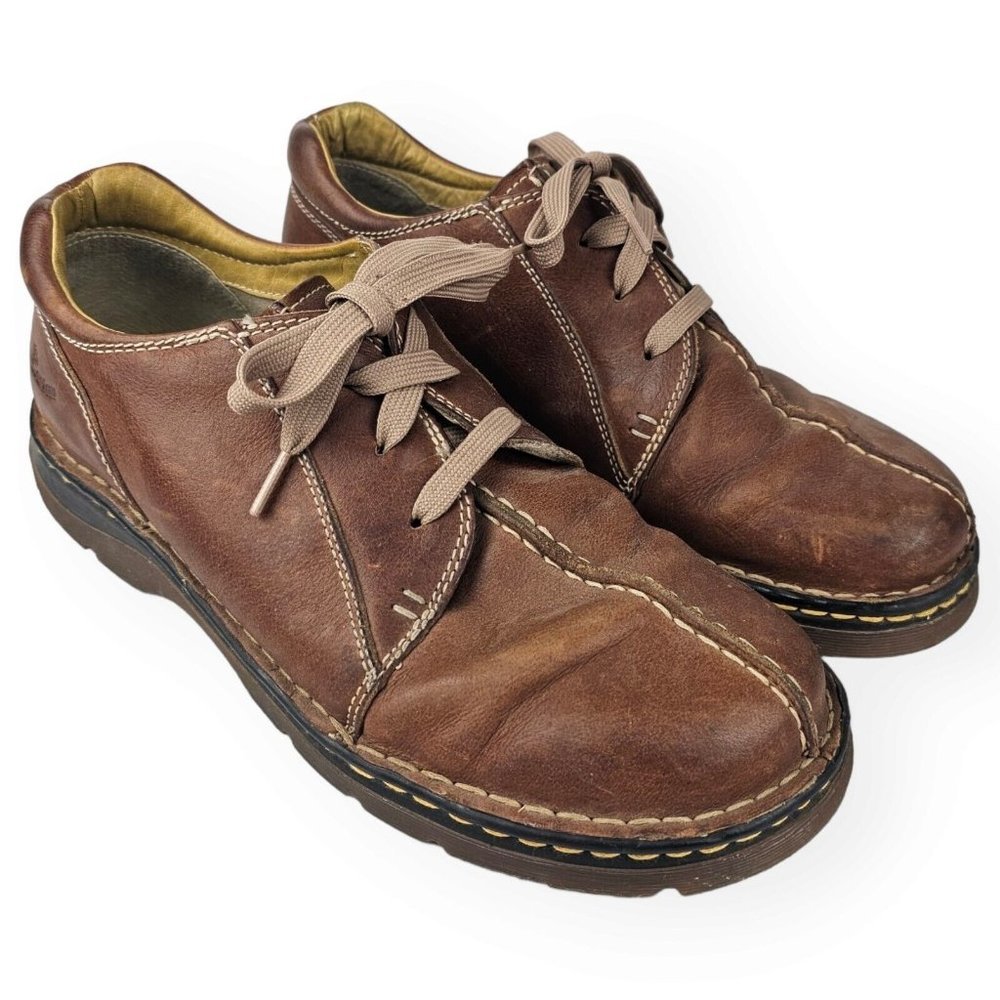 Dr Doc Martens Men Size 11 Lace Up Split Butt Seam Toe Brown Oxford Shoes 11232